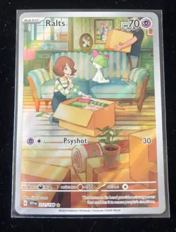 Pokemon TCG Ralts Scarlet & Violet Holo Illustration Rare Card 211/198 - Image 1