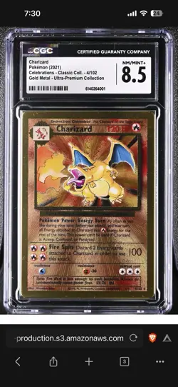 Charizard (Celebrations Metal Card) 004/102 CGC 8.5 - Image 1