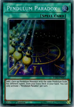 Yugioh Pendulum Paradox EXFO-EN061 1st Edition Secret Rare NM - Image 1