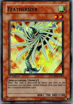 Yugioh Featherizer SDWS-EN003 1st Edition Super Rare NM - Image 1