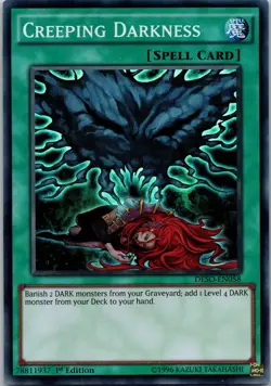 Yugioh Creeping Darkness DESO-EN058 1st Edition Super Rare NM - Image 1