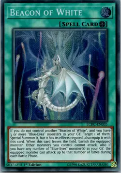 Yugioh Beacon of White LCKC-EN035 1st Edition Secret Rare NM - Image 1