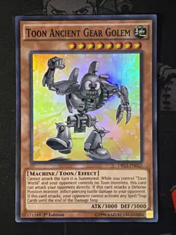 Toon Ancient Gear Golem DRL2-EN022 1st Edition Super Rare VLP - Image 2