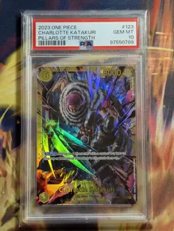 2023 Charlotte Katakuri One Piece Pillars Of Strength ENG OP03-123 PSA 10 (#1) - Image 1