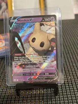 Pokemon TCG Mimikyu v Holo Ultra Rare Card 68/172 Brilliant Stars - Image 1