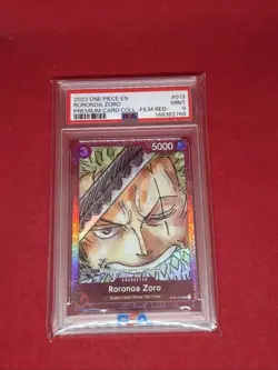 PSA 9 RORONOA ZORO 013 PREMIUM CARD COLLECTION FILM RED ENGLISH ONE PIECE 😍 - Image 1