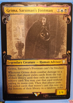 Magic The Gathering MTG Grima Saruman's Footman Showcase Lord of the Rings MiNT - Image 1