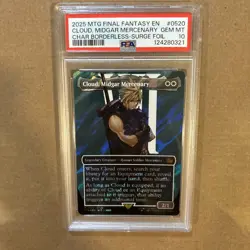 Cloud, Midgar Mercenary 0520 Surge Foil Final Fantasy MTG PSA 10 GEM MINT - Image 4