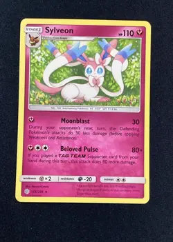 2019 Pokemon Sun & Moon Cosmic Eclipse Sylveon 155/236 LP - Image 1