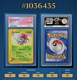 Pokemon TCG Gloom 78/165 Expedition Base Set 2002 - Graded Ace 10 Gem Mint - Image 1