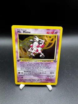 👀[LP/MP] Mr. Mime Jungle 1st Edition Holo Rare 6/64 40 HP English - Image 1