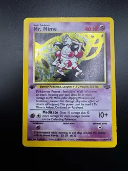 👀[LP/MP] Mr. Mime Jungle 1st Edition Holo Rare 6/64 40 HP English - Image 2