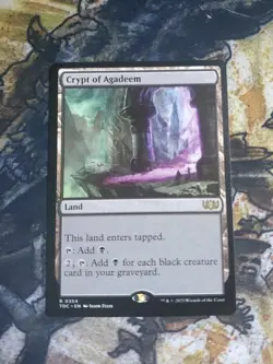 CRYPT OF AGADEEM 0354 Rare Land Tarkir Dragonstorm MTG - Image 1