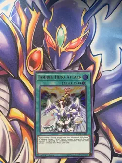 Double Hero Attack DUPO-EN005 1st Edition Ultra Rare NM Near Mint Yu-Gi-Oh! - Image 1
