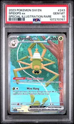 2023 POKEMON SPIDOPS EX #243 SCARLET & VIOLET SPECIAL ILLUSTRATION RARE PSA 10 - Image 1