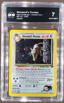 Giovanni's Persian 8/132 Pokemon Gym Challenge Holo Rare Card PSA 7 Unlimited - Image 1