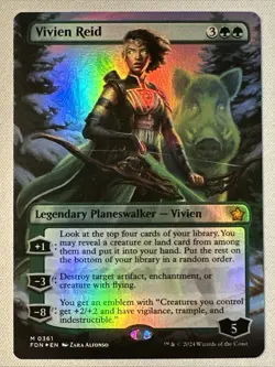 MTG / Vivien Reid / FDN / #361 / FOIL (Borderless) / Mythic / NM - Image 1