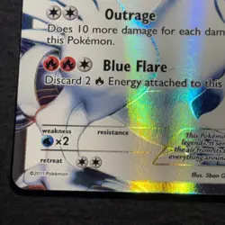 Reshiram 113/114 Pokemon TCG Black And White Full Art Ultra Rare Card Played MP+ - Image 5