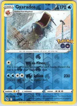 Gyarados 022/078 Holo Rare Pokemon GO Pokemon Reverse Holo NM - Image 1