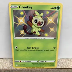 Pokemon TCG Grookey Shining Fates SV004/SV122 Holo Shiny Holo Rare - Image 2