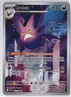 Pokemon TCG Crobat 093/086 Illustration Rare Chaos Rising ME04 NM - Image 1