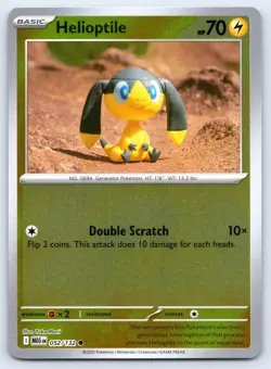 Helioptile 052/132 Common Mega Evolution Pokemon Reverse Holo 2025 NM - Image 1