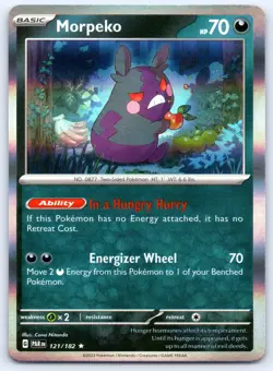 Morpeko 121/182 Rare Paradox Rift Pokemon Holo NM - Image 1