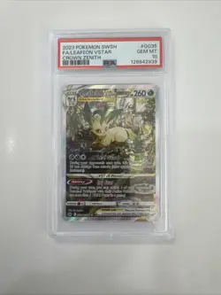 2023 POKEMON SWORD & SHIELD CROWN ZENITH #GG35 FULL ART/LEAFEON VSTAR PSA 10 - Image 2