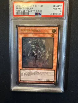 PSA 8 Yugioh! DREV-EN002 Effect Veiler 1st Edition Ultimate Rare - Image 1