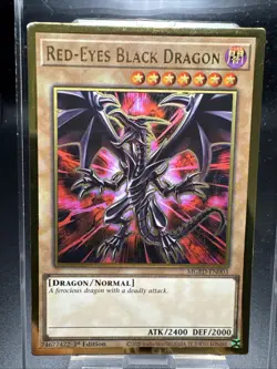 Yu-Gi-Oh Red-Eyes Black Dragon MGED-EN003 Gold Rare 1st Edition LP - Image 1