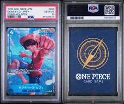 Monkey D. Luffy: 2024 One Piece JAPANESE Holofoil PRB01 #055 - PSA 10 - Image 1
