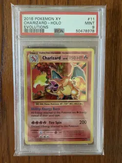 Pokemon TCG Charizard XY Evolutions Holo Rare Card PSA 9 11/108 - Image 1