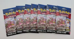 Lot Of 7 Pokemon TCG Rayquaza VMAX 25 Card, 1 Foil Card Per Packs – Sealed - Image 1