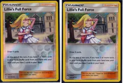 2019 POKEMON: 2x LILLIE'S FULL FORCE 196/236 -COSMIC ECLIPSE REVERSE HOLO NM/M - Image 1