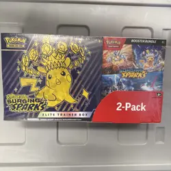 POKEMON - Surging Sparks - Costco 2 Pack - ETB + Booster Bundle (BRAND NEW) - Image 1