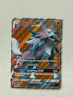 Lycanroc GX 136/147 Ultra Rare Burning Shadows Pokemon Near Mint - Image 1