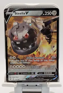Vivid Voltage Steelix V #115. Near Mint. Ultra Rare 2020 Pokemon card. - Image 1