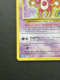 Pokemon TCG Mr Mime 013/034 Classic Collection CLB Card NM - Image 5