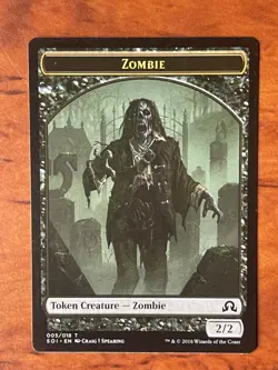 Zombie Token MTG Magic the Gathering Card NM Near Mint SOI - Image 1