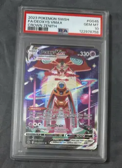 PSA 10 Deoxys VMAX Full Art GG45/GG70 Crown Zenith Galarian Gallery Pokemon 2023 - Image 2