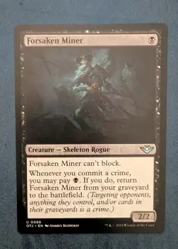 MTG OTJ Uncommon FORSAKEN MINER NM - Image 1