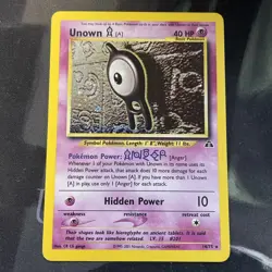 Unown [A] 14/75 Neo Discovery Holo Pokemon Card Psychic NM Condition - Image 1