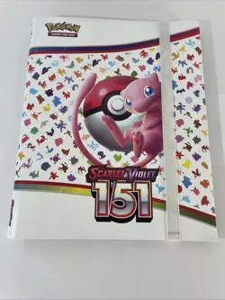 Pokemon Scarlet & Violet 151 Mew 9-Pocket Binder Elastic Strap Album - Image 1
