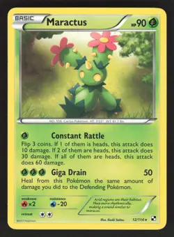 Maractus 12/114 Pokemon TCG Black and White LP - Image 1