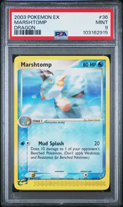 2003 POKEMON EX DRAGON #36 MARSHTOMP PSA 9 - Image 1