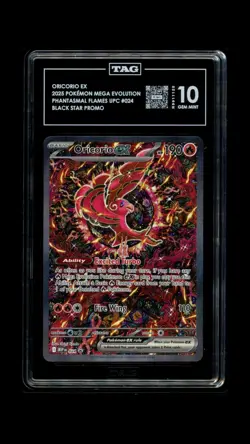 2025 POKEMON MEP EN-ME BLACK STAR PROMO #024 ORICORIO EX TAG 10 - Image 1