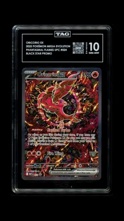 2025 POKEMON MEP EN-ME BLACK STAR PROMO #024 ORICORIO EX TAG 10 - Image 1