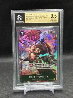 MONKEY D. LUFFY SR PAR 2023 ONE PIECE KINGDOM OF CONSPIRAC JAP OP04090SR BGS 9.5 - Image 1
