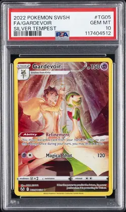2022 POKEMON SWORD & SHIELD SILVER TEMPEST #TG05 FULL ART/GARDEVOIR PSA 10 - Image 1