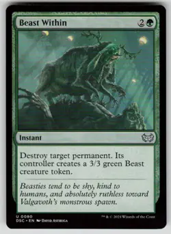 Beast Within Uncommon Commander: Duskmourn: House of Horror 80 MTG NM 2024 - Image 1